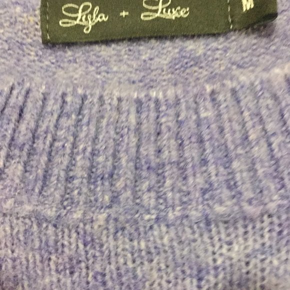 Lyla + Luxe super soft purple knit sweater in great used condition size medium - Picture 3 of 6